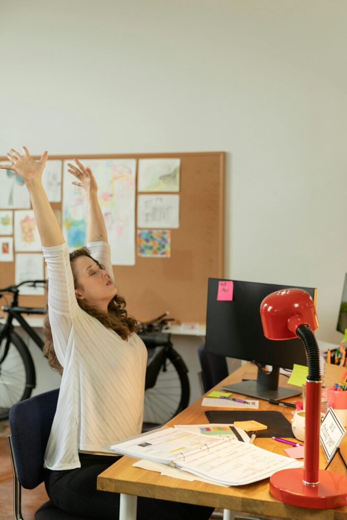 Yoga using a chair